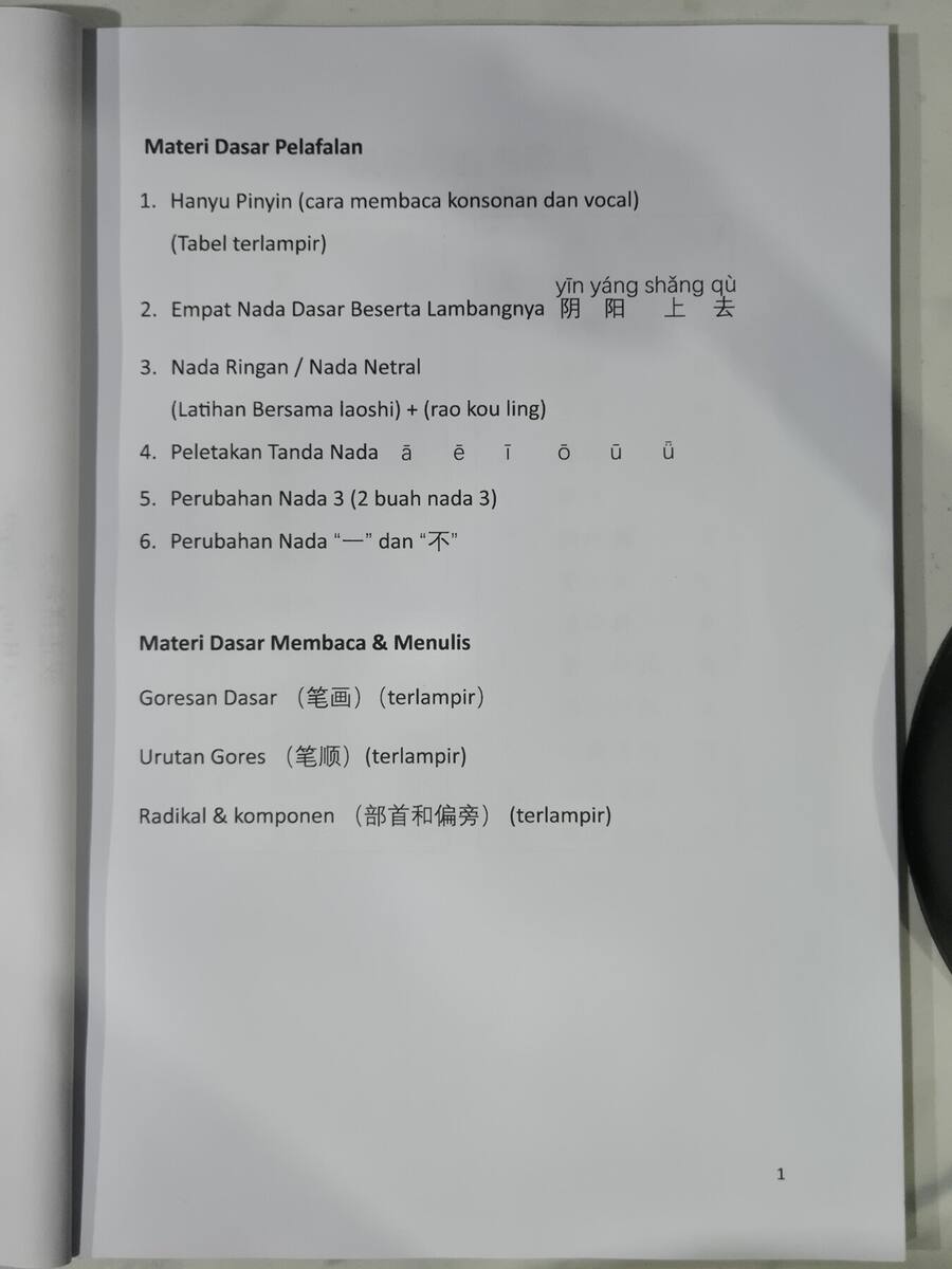 Materi Dasar Pelafalan dan Membaca-Menulis